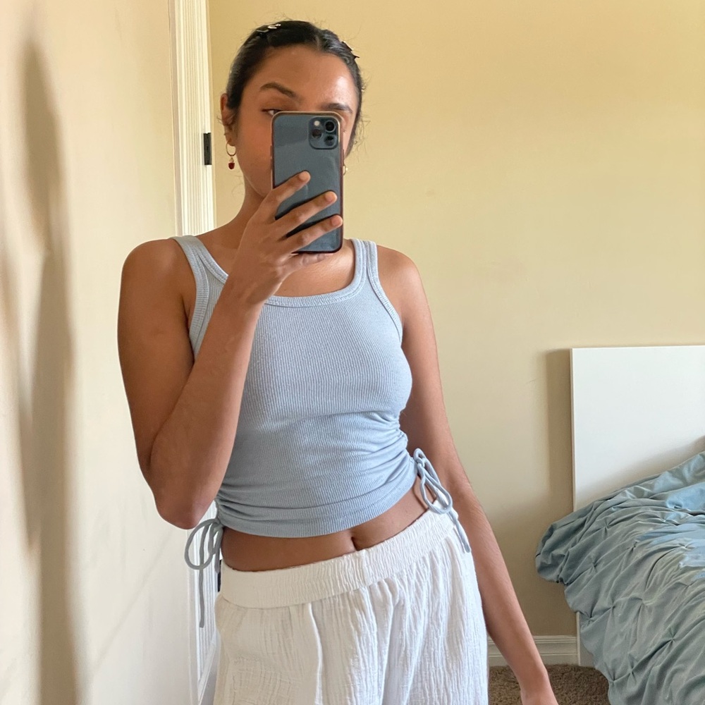 PRINCESS POLLY madelyn top blue